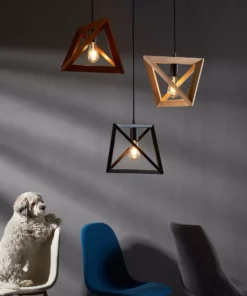 TeamsonUS Teamson Home Armonia Geometric Pendant Lamp, Black