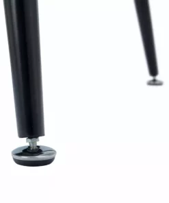 TeamsonUS Teamson Home Julianna 43 Inch Reflective Glass Dining Table Seats Up To 4, Black