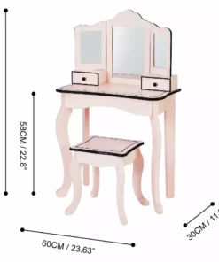 TeamsonUS Kids Fantasy Fields - Little Lady Adriana Play Vanity Set - Pink / Black