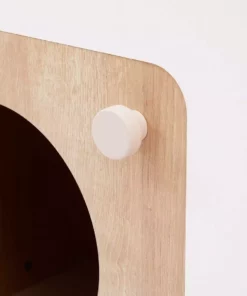 TeamsonUS Teamson Pets Daisy Mixed Wood Cat Litter Box Enclosure Storage Bench, Tan New