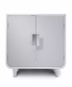 TeamsonUS Teamson Pets Dyad Wooden Cat Litter Box Enclosure And Side Table, Alpine White