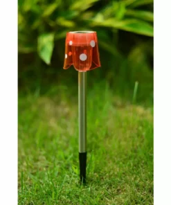 TeamsonUS Teamson Home Mini Solar Stake Lights, Set Of 6, Red