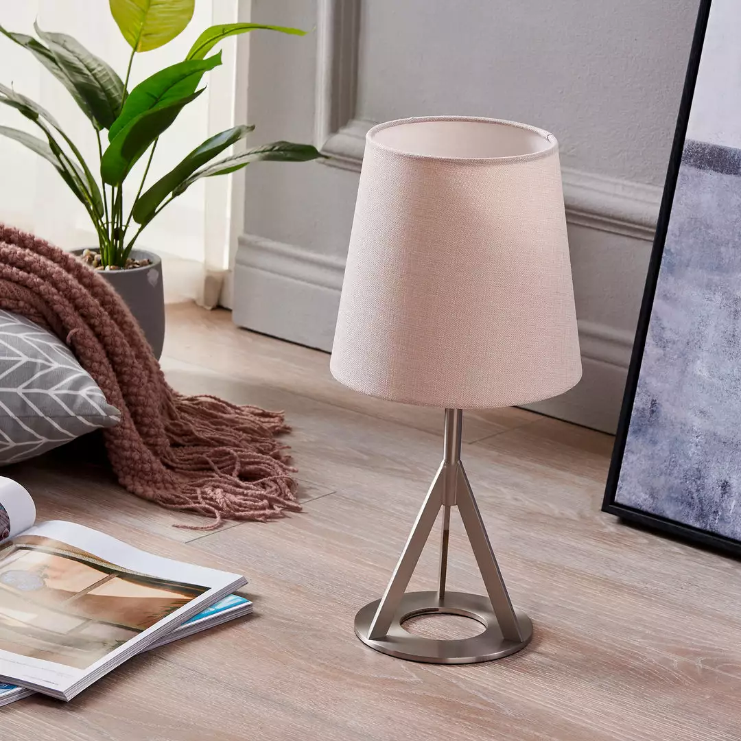 TeamsonUS Teamson Home Aria 15" Modern Table Lamp With Round Shade, Brass/Khaki 4 TeamsonUS Teamson Home Aria 15" Modern Table Lamp With Round Shade, Brass/Khaki