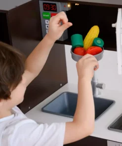 TeamsonUS Teamson Kids Little Chef Munich Classic Kids Kitchen Playset With E-Writing Board, Espresso/Gray 12 TeamsonUS Teamson Kids Little Chef Munich Classic Kids Kitchen Playset With E-Writing Board, Espresso/Gray