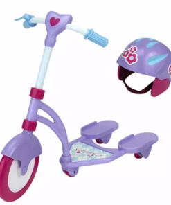 TeamsonUS Kids Sophia's Mini Scooter And Helmet Set For 18" Dolls, Multicolor