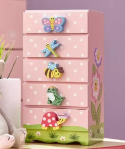 TeamsonUS Fantasy Fields Magic Garden Kids Wooden Trinket Chest, Pink 8 TeamsonUS Fantasy Fields Magic Garden Kids Wooden Trinket Chest, Pink