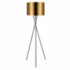 TeamsonUS Teamson Home Cara 62" Modern Metal Tripod Floor Lamp With Drum Shade, Black/Gold