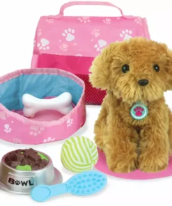 TeamsonUS Kids Sophia's Plush Puppy With Carrier And Accessories For 18" Dolls