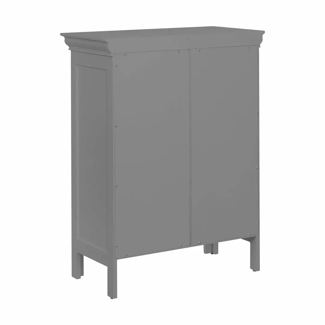 TeamsonUS Teamson Home Stratford Contemporary Wooden Floor Storage Cabinet With Two Doors, Gray 8 TeamsonUS Teamson Home Stratford Contemporary Wooden Floor Storage Cabinet With Two Doors, Gray