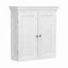 TeamsonUS Teamson Home Stratford Two Door Removable Wall Cabinet With Two Contemporary Style Doors, White