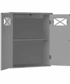 TeamsonUS Teamson Home Dawson Contemporary Removable Wooden Cabinet, Gray