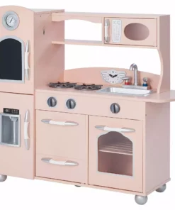 TeamsonUS Teamson Kids Little Chef Westchester Retro Play Kitchen, Pink