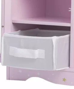 TeamsonUS Olivia's Little World Twinkle Stars Princess Fancy Closet With Hangers For 18