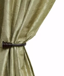 TeamsonUS Teamson Home Lindley Decorative Curtain Drape Holdbacks Tiebacks, Set Of 2, Black