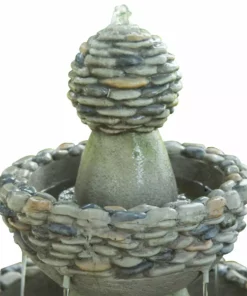 TeamsonUS Teamson Home Outdoor Stone-Look 3-Tier Pedestal Floor Fountain, Gray 13 TeamsonUS Teamson Home Outdoor Stone-Look 3-Tier Pedestal Floor Fountain, Gray