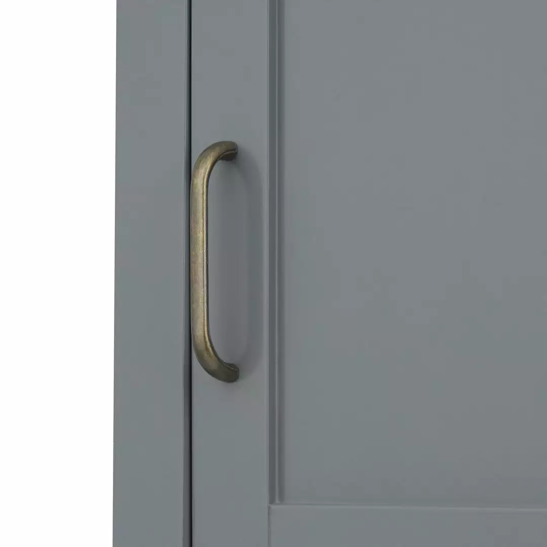 TeamsonUS Teamson Home Mercer Mid Century Modern Linen Tower Storage Cabinet With Two Doors, Gray 8 TeamsonUS Teamson Home Mercer Mid Century Modern Linen Tower Storage Cabinet With Two Doors, Gray