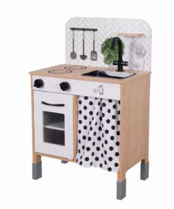 TeamsonUS Teamson Kids Little Chef Philly Modern Wooden Kitchen Playset, White/Natural