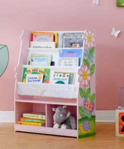 TeamsonUS Fantasy Fields Magic Garden Kids Wooden Display Bookshelf With Storage, Multicolor