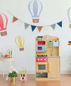 TeamsonUS Teamson Kids - Little Chef Florence Classic Play Kitchen - Wood Grain