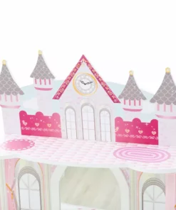 TeamsonUS Fantasy Fields Kids Dreamland Castle Vanity Set With Chair And Accessories, White/Pink
