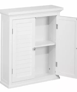 TeamsonUS Teamson Home Glancy Wooden Wall Cabinet With Shutter Doors, White
