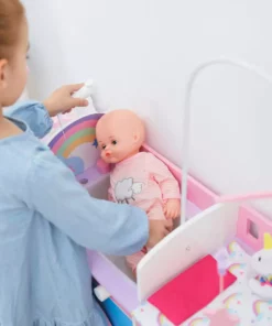 TeamsonUS Olivia's Little World Wooden 6-in-1 Baby Doll Changing Station, Pink/Purple New