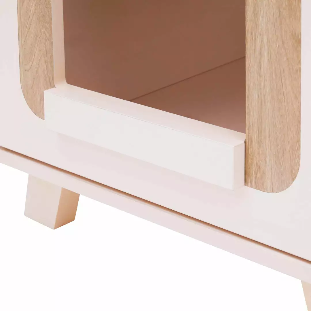 TeamsonUS Teamson Pets Daisy Elevated Vented Wooden Cat Litter Box Enclosure Side Table, Tan 12 TeamsonUS Teamson Pets Daisy Elevated Vented Wooden Cat Litter Box Enclosure Side Table, Tan