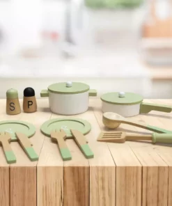 TeamsonUS Teamson Kids Little Chef Frankfurt Wooden Cookware Play Kitchen Accessories, Green 13 TeamsonUS Teamson Kids Little Chef Frankfurt Wooden Cookware Play Kitchen Accessories, Green