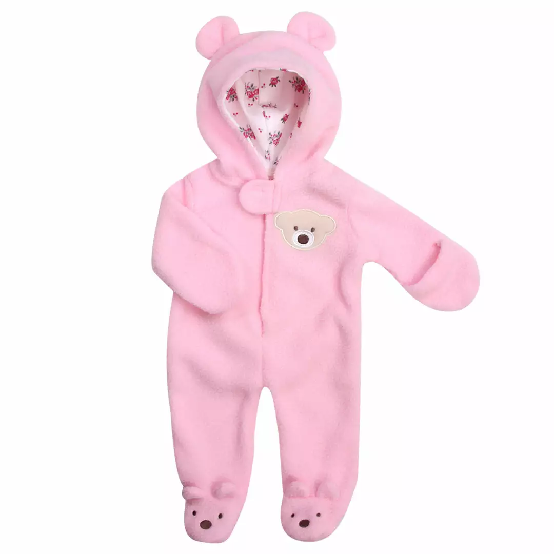TeamsonUS Kids Sophia's Fleece Bear Hooded Snowsuit Outfit For 15'' Dolls, Light Pink 3 TeamsonUS Kids Sophia's Fleece Bear Hooded Snowsuit Outfit For 15'' Dolls, Light Pink