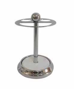 TeamsonUS Ceasar Ivory Divided Toothbrush Stand Chrome Finish