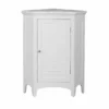 TeamsonUS Teamson Home Glancy Wooden Corner Floor Cabinet With Shutter Door, White