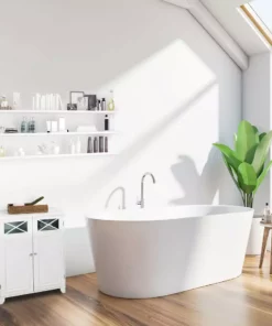 TeamsonUS Teamson Home Dawson Free Standing Floor Storage Cabinet With Adjustable Shelves