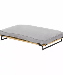 TeamsonUS Teamson Pets Hassan Large Elevated Dog Bed With Frame And Cushion, Gray