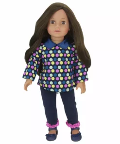 TeamsonUS Sophia's Posable 18'' Soft Bodied Vinyl Doll "Catherine" With Brunette Hair And Brown Eyes, Light Skin Tone