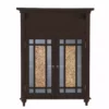 TeamsonUS Teamson Home Windsor Wooden Floor Cabinet With Glass Mosaic Doors, Dark Espresso