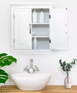 TeamsonUS Teamson Home St. James Wooden Wall Cabinet With 2 Shelves, White 11 TeamsonUS Teamson Home St. James Wooden Wall Cabinet With 2 Shelves, White