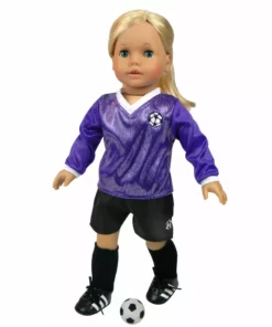 TeamsonUS Sophia's Doll Soccer Outfit 6-Piece Set With Ball For 18" Dolls
