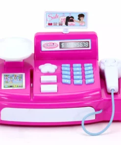 TeamsonUS Kids Sophia's Cash Register, Grocery Food And Money Set For 18