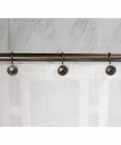 TeamsonUS Teamson Home Decorative Shower Hooks Set Of 12, Rubbed Bronze