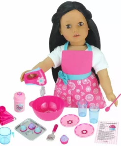 TeamsonUS Sophia's Baking Accessories And Apron Set For 18