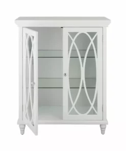 TeamsonUS Teamson Home Florence 2 Door Wooden Floor Cabinet With Adjustable Shelves, Natural