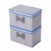 TeamsonUS Teamson Home 2 Piece Closet Shelf Organizer Storage Bin Cube Box With Top Cover