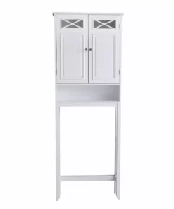 TeamsonUS Teamson Home Dawson Over The Toilet Space Saver Bathroom Storage Cabinet With Adjustable Shelves