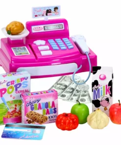 TeamsonUS Kids Sophia's Cash Register, Grocery Food And Money Set For 18" Dolls