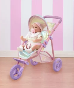 TeamsonUS Kids Olivias Little World Magical Dreamland Jogging Doll Stroller, Iridescent