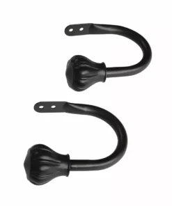 TeamsonUS Teamson Home Lindley Decorative Curtain Drape Holdbacks Tiebacks, Set Of 2, Black