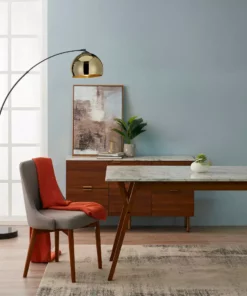 TeamsonUS Teamson Home Ashton Rectangular Marble-Look Dining Table With Wood Base, Marble/Walnut 10 TeamsonUS Teamson Home Ashton Rectangular Marble-Look Dining Table With Wood Base, Marble/Walnut