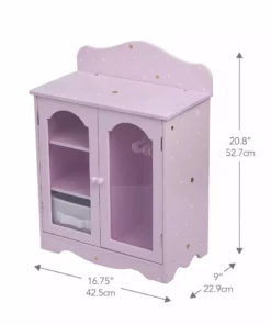 TeamsonUS Olivia's Little World Twinkle Stars Princess Fancy Closet With Hangers For 18