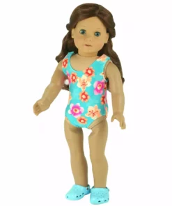 TeamsonUS Sophia's Clog Sandal Shoes Accessory For 18" Dolls, Aqua Kids