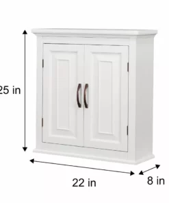 TeamsonUS Teamson Home St. James Wooden Wall Cabinet With 2 Shelves, White 13 TeamsonUS Teamson Home St. James Wooden Wall Cabinet With 2 Shelves, White